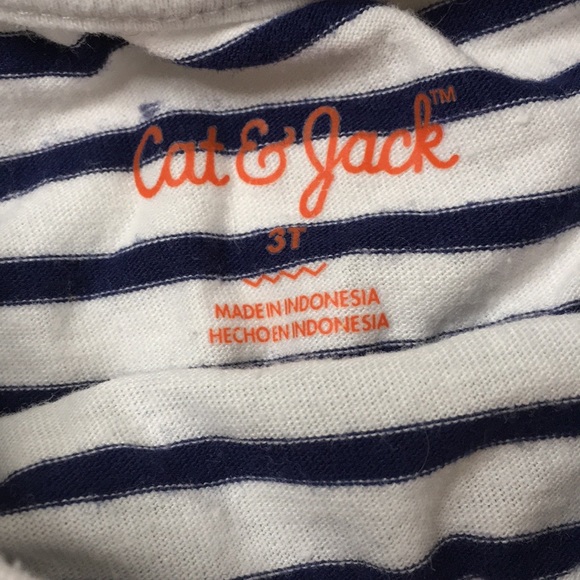 Cat&Jack Girls Striped Heart Long Sleeve Tee - Picture 2 of 6